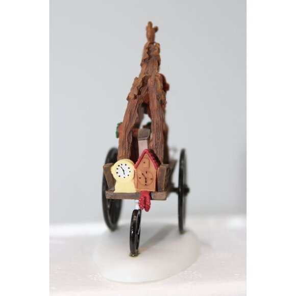 Dept 56 Alpine Village - Cuckoo Clock Vendor & Cart (no box) - Picture 7 of 7